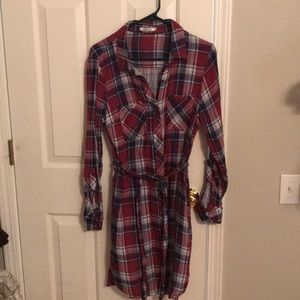 Kenneth Cole Plaid Shirt Dress
